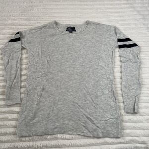 American Eagle Ahh-mazingly Soft Chunky Knit Sweater Gray Striped Women’s XS